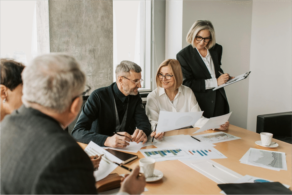 Group of people finding the right candidate
